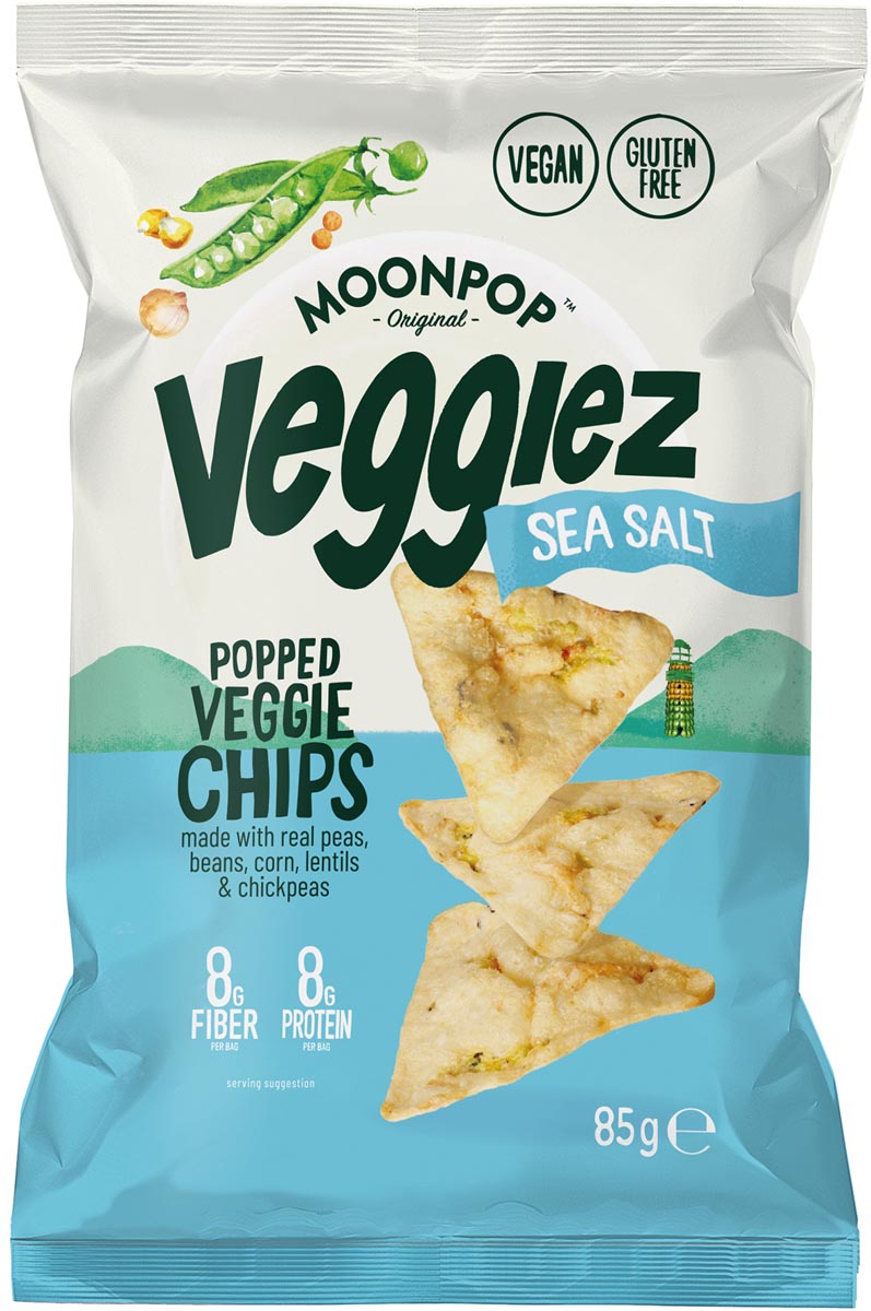 Moonpop Veggiez chips Sea Salt, zak van 85 g Moonpop Veggiez chips Sea Salt, zak van 85 g