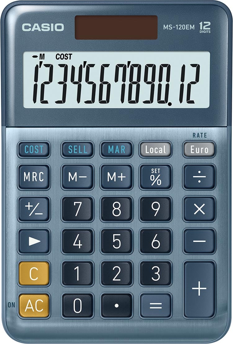 Casio Bureaurekenmachine MS-120EM afbeelding