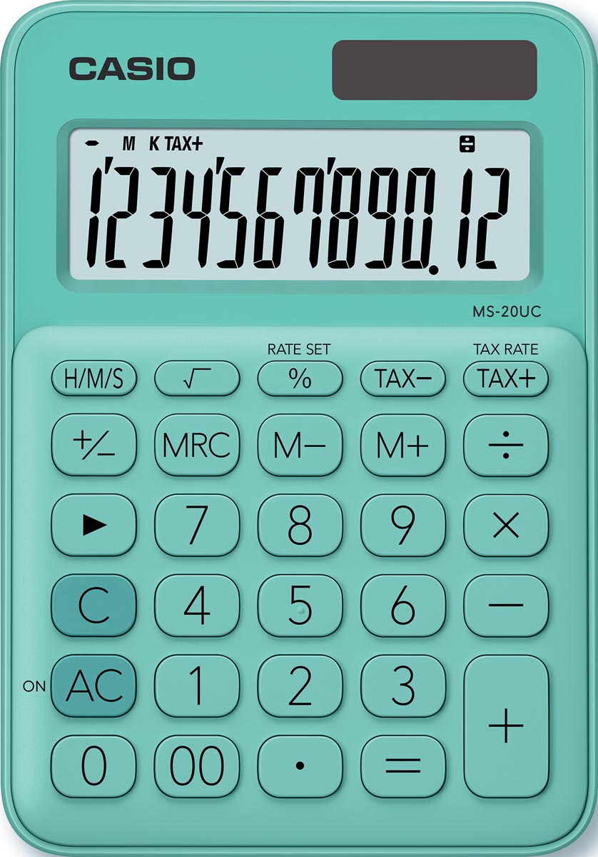 Casio Bureaurekenmachine Ms 20Uc Groen huismerk kopen in de aanbieding Casio Bureaurekenmachine Ms 20Uc Groen huismerk kopen in de aanbieding
