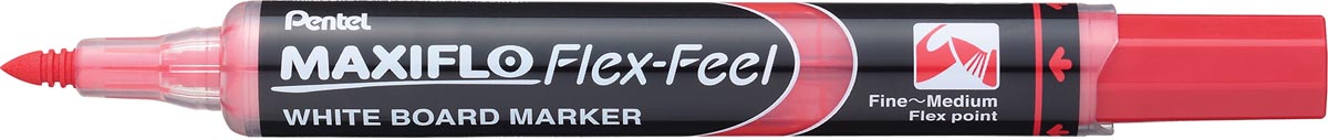 Pentel whiteboardmarker Maxiflo Flex-Feel, rood Pentel whiteboardmarker Maxiflo Flex-Feel, rood