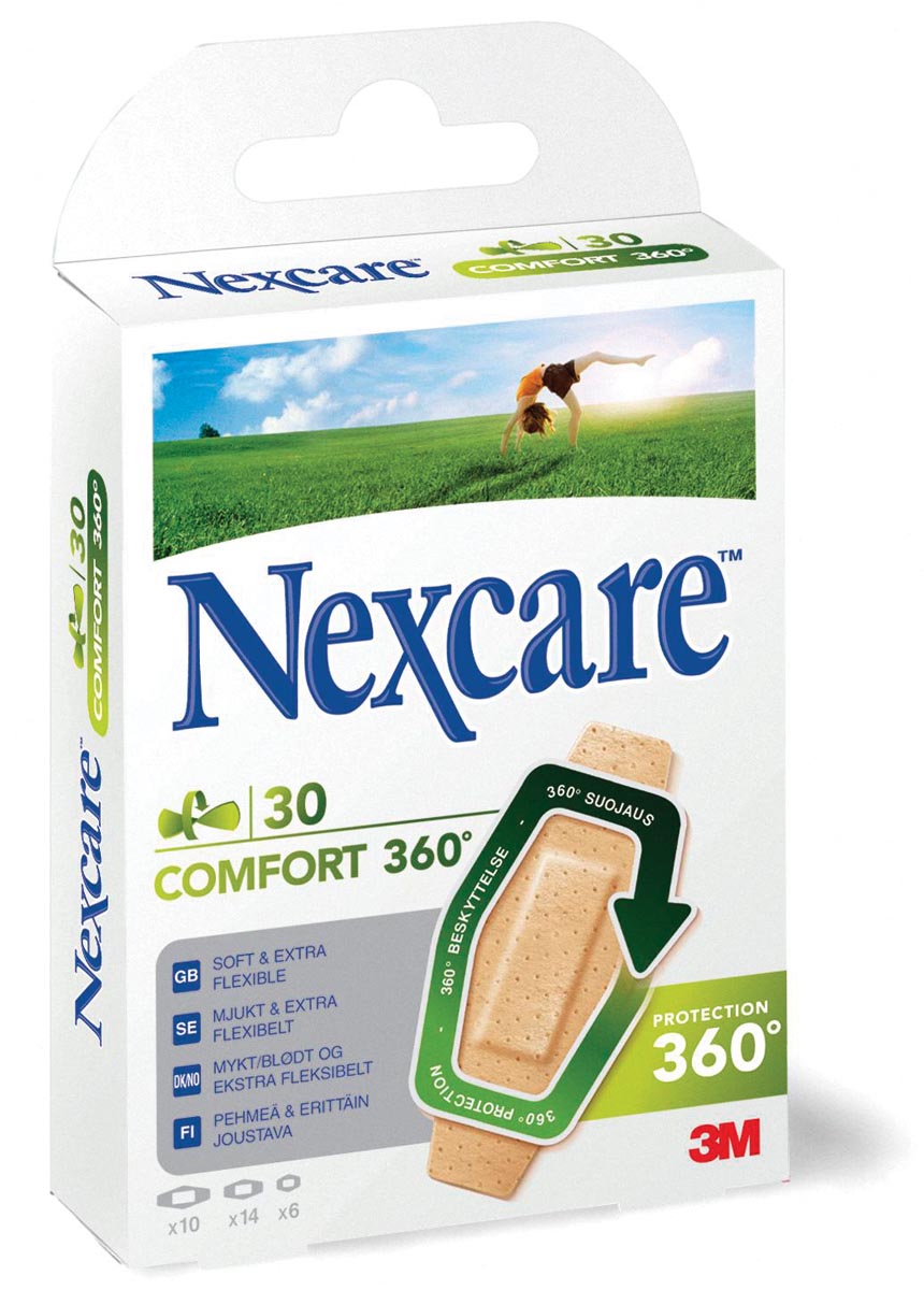 3M Pleister Nexcare Comfort 360 Graden 3 Formaten Blister Van 30 Stuks huismerk kopen in de aanbieding