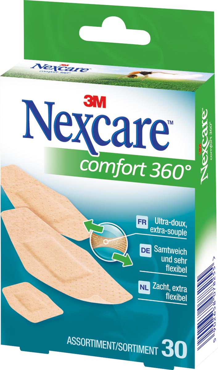 3M pleister Nexcare Comfort 360° 3 formaten, pak van 30 stuks afbeelding