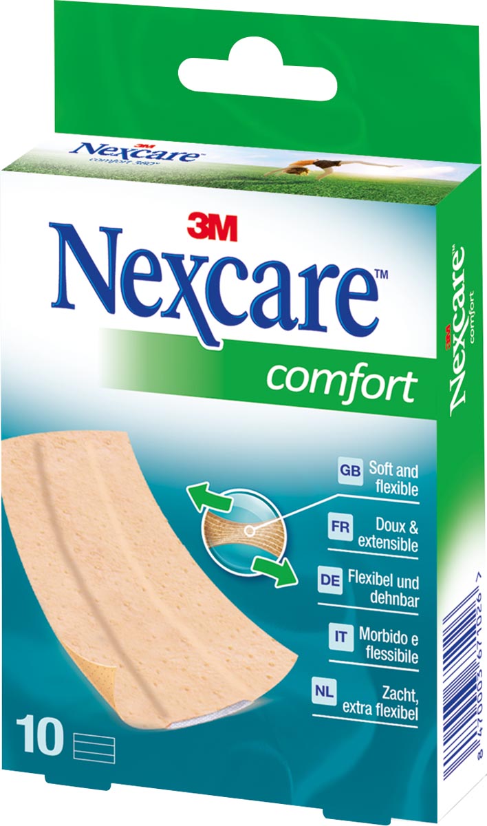 3M pleister Nexcare Comfort 360° ft 10 x 6 cm, te verknippen, pak van 10 stuks afbeelding