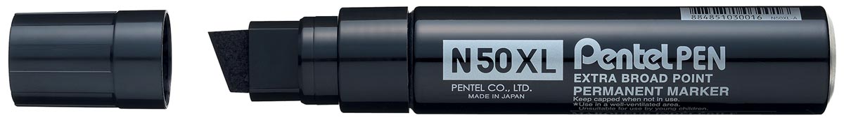 Pentel permanent marker Pen N50, brede punt, zwart afbeelding