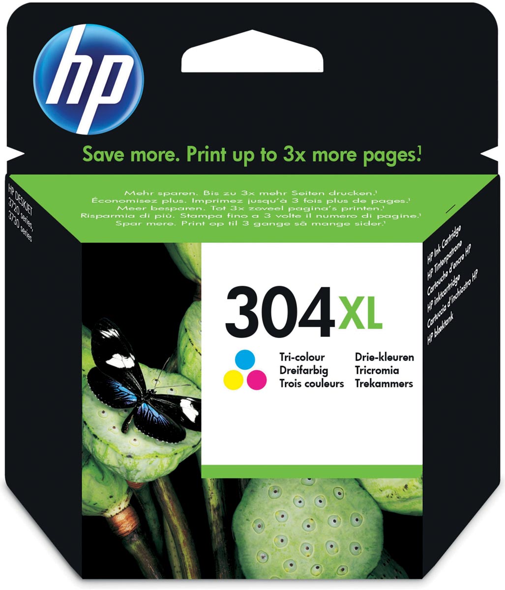 HP inktcartridge 304XL, 300 pagina&apos;s, OEM N9K07AE, 3 kleuren afbeelding