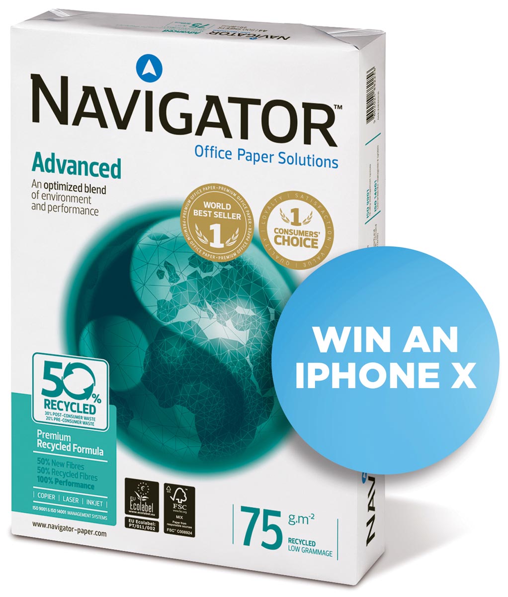 Navigator Advanced kopieerpapier ft A4, 75 g, pak van 500 vel