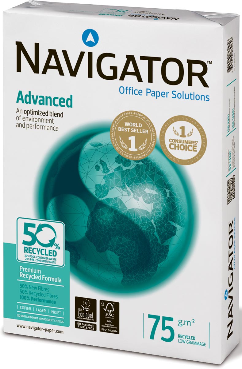 Navigator Advanced Kopieerpapier Ft A4 75 G Pak Van 500 Vel huismerk kopen in de aanbieding