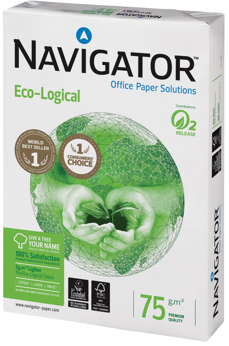 Navigator Eco-Logical printpapier ft A4, 75 g, pak van 500 vel