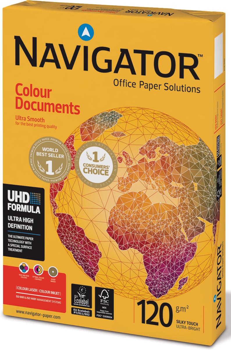 Navigator Colour Documents presentatiepapier ft A3, 120 g, pak van 500 vel afbeelding