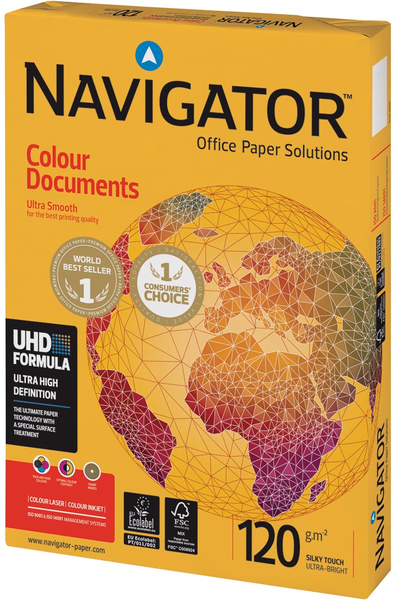 Navigator Colour Documents presentatiepapier ft A4, 120 g, pak van 250 vel afbeelding