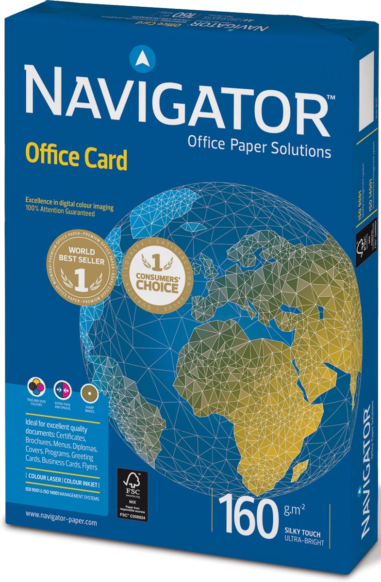 Navigator Office Card Presentatiepapier Ft A4 160 G Pak Van 250 Vel huismerk kopen in de aanbieding