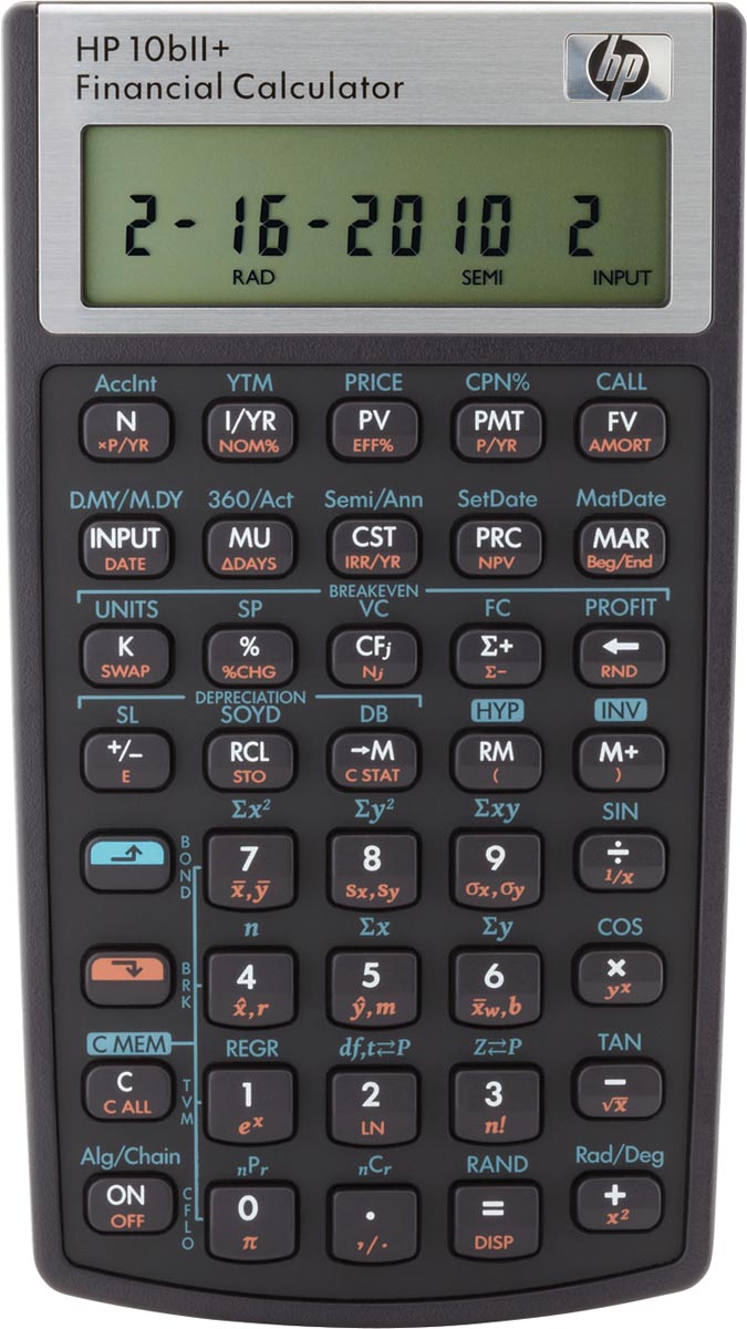 HP financiële rekenmachine 10BII+