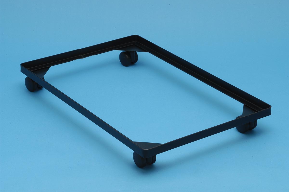Really Useful Box accessoire onderstel uit staal, met wieltjes (diameter: 4,5 mm) uit zwarte PVC afbeelding