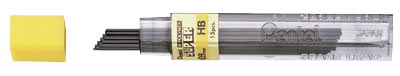 Pentel potloodstiften, 0,9 mm, 2B, etui van 12 stuks afbeelding
