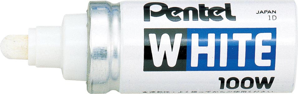 Pentel Paint Marker White schrijfpunt 6,5 mm, schrijfbreedte 4 mm