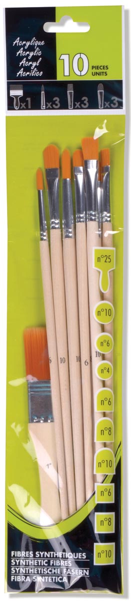 Set De 25 Pinceaux Peinture - Pour Acrylique, Aquarelle, Idéal Débutants Et Enfants
