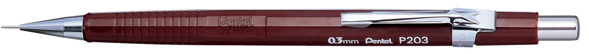 Pentel vulpotlood voor potloodstiften: 0,3 mm, bruine houder afbeelding