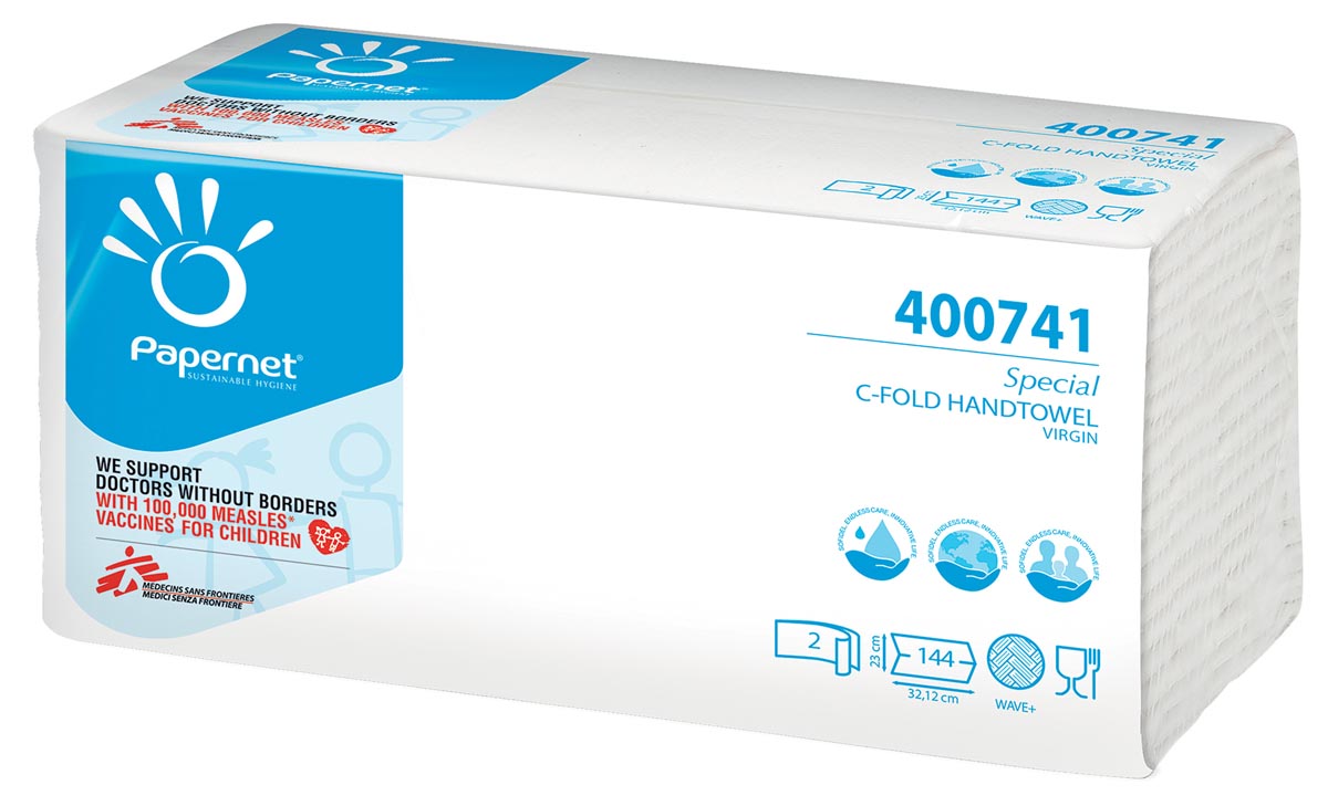 Papernet papieren handdoeken Special, C-vouw, 2-laags, 144 vellen afbeelding
