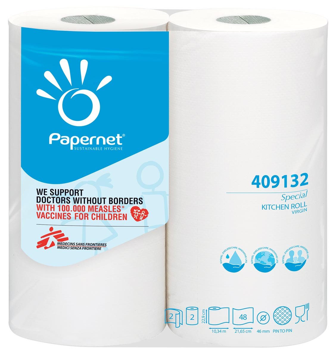 Papernet keukenrol Special, 2-laags, 48 vellen, pak van 2 rollen afbeelding