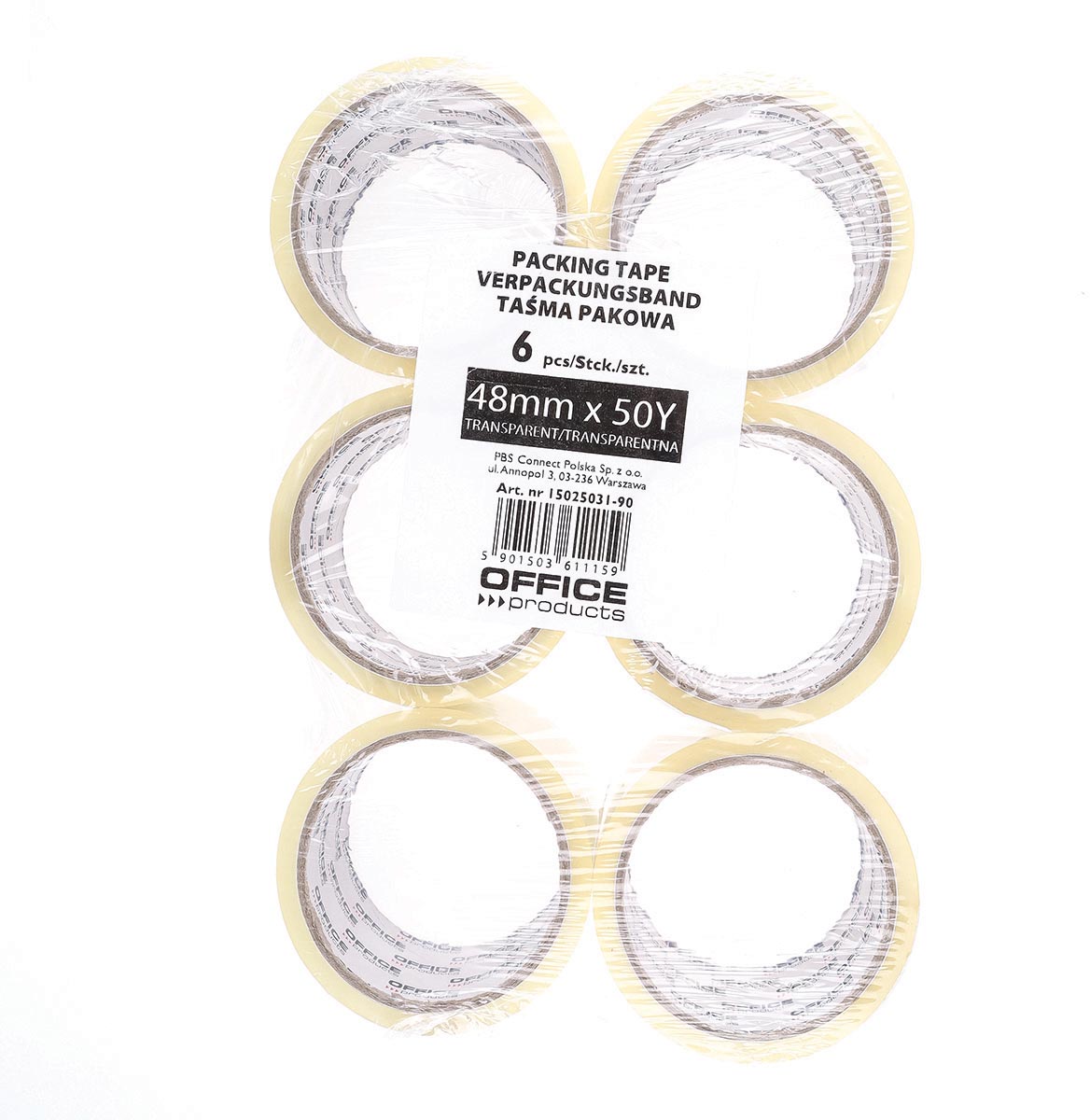 OFFICE products verpakkingstape, 48 mm x 46 m, transparant