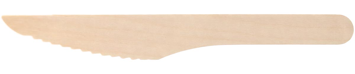 Conpax mes Pure, uit hout, 16,5 cm, pak van 250 stuks afbeelding