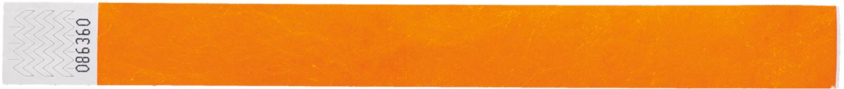 Orakel polsbandjes Tyvek, oranje, pak van 100 stuks