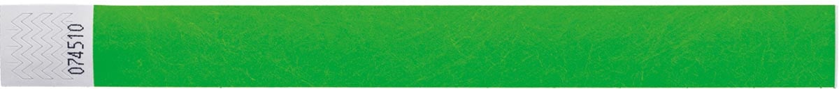 Orakel polsbandjes Tyvek, neon groen, pak van 100 stuks