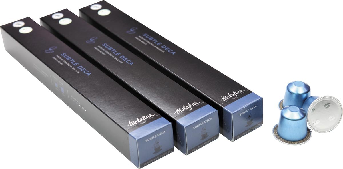 Mokafina aluminium koffiecapsules, subtle deca, 10 stuks afbeelding