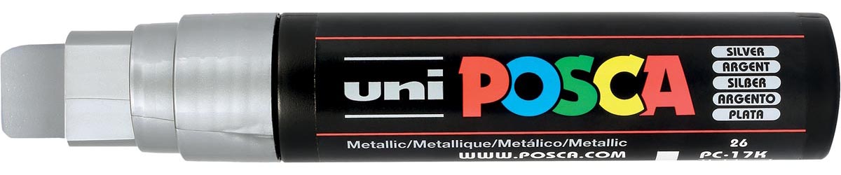 Uni POSCA paintmarker PC-17K, 15 mm, zilver