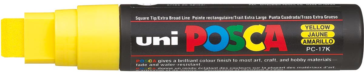 Uni POSCA paintmarker PC-17K, 15 mm, geel