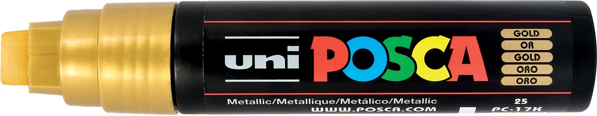 Uni POSCA paintmarker PC-17K, 15 mm, goud afbeelding