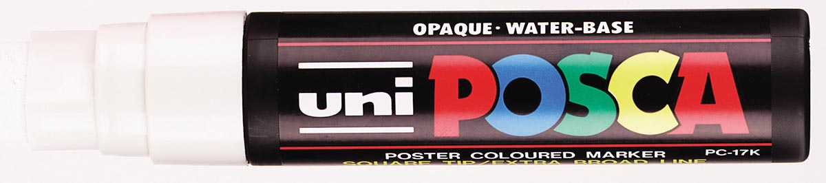 Uni POSCA paintmarker PC-17K, 15 mm, wit afbeelding