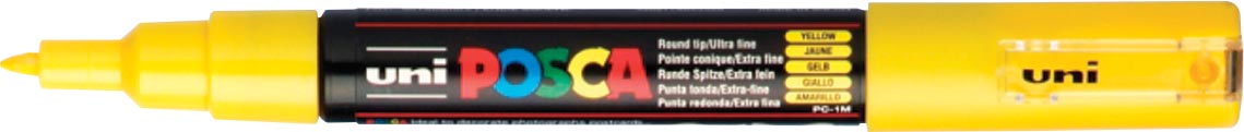 Uni POSCA paintmarker PC-1MC, 0,7 - 1 mm, geel