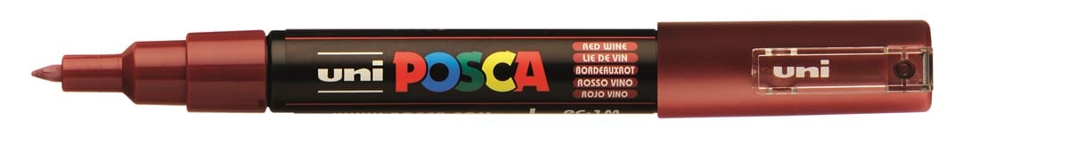 Uni POSCA paintmarker PC-1MC, 0,7 - 1 mm, wijnrood afbeelding