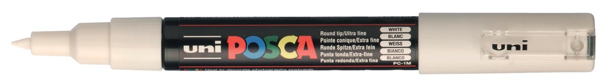 Uni POSCA paintmarker PC-1MC, 0,7 - 1 mm, wit afbeelding