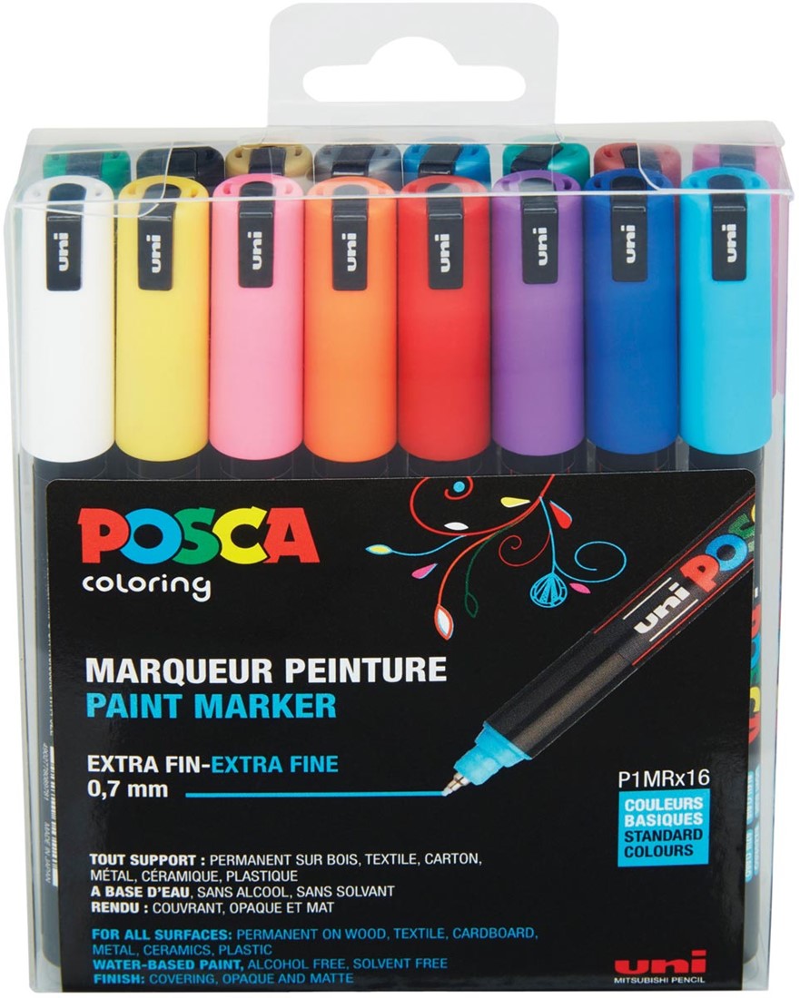 uni-ball - marqueur peinture POSCA (PC-1MR), rouge métallique
