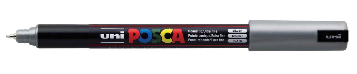 Uni POSCA paintmarker PC-1MR, 0,7 mm, zilver