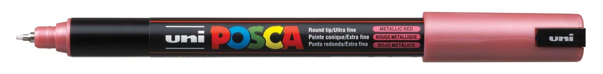 Uni POSCA paintmarker PC-1MR, 0,7 mm, metaalrood afbeelding