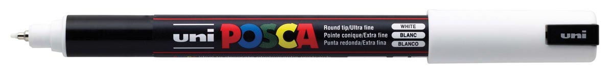 Uni POSCA paintmarker PC-1MR, 0,7 mm, wit afbeelding