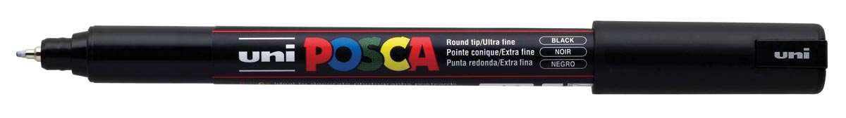 Uni POSCA paintmarker PC-1MR, 0,7 mm, zwart afbeelding