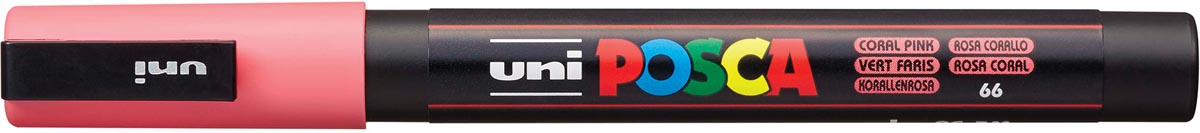 Uni POSCA paintmarker PC-3M, 1,5 mm, koraalrood afbeelding