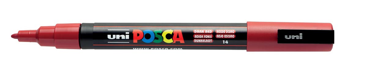 Uni POSCA paintmarker PC-3M, 1,5 mm, donkerrood