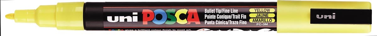Uni POSCA paintmarker PC-3M, 1,5 mm, geel afbeelding