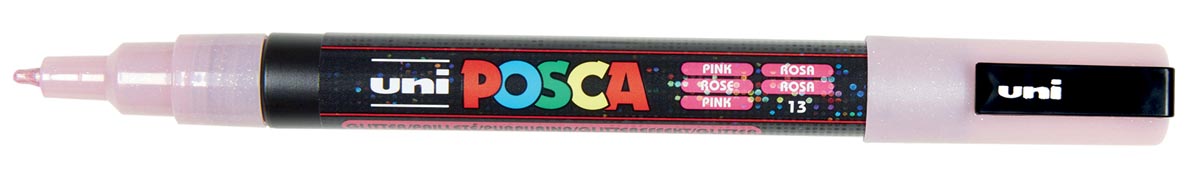 Uni POSCA paintmarker PC-3ML, 1,5 mm, glitter, roze afbeelding