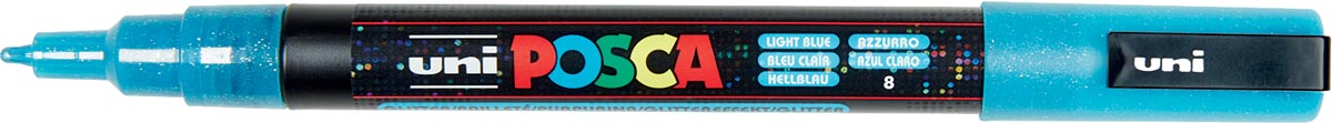 Uni POSCA paintmarker PC-3ML, 1,5 mm, glitter, lichtblauw