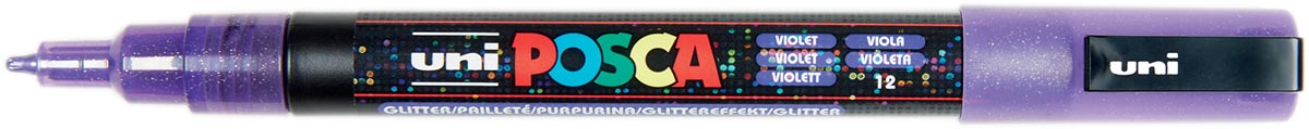 Uni POSCA paintmarker PC-3ML, 1,5 mm, glitter, violet afbeelding