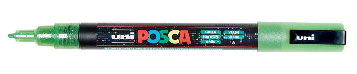 Uni POSCA paintmarker PC-3ML, 1,5 mm, glitter, donkergroen