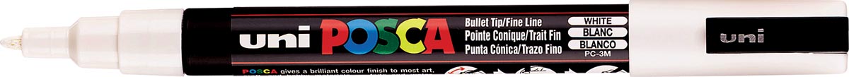 Uni POSCA paintmarker PC-3M, 1,5 mm, wit afbeelding