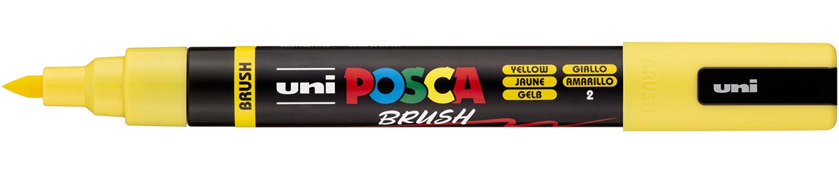 Uni Posca paintmarker PC-5BR, 1 - 4 mm, penseel punt, geel