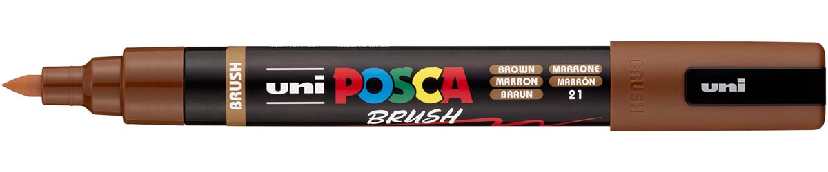 Uni Posca paintmarker PC-5BR, 1 - 4 mm, penseel punt, bruin